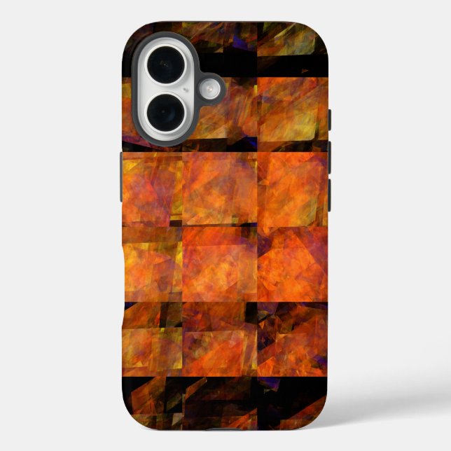 Funda iPhone 16 El arte abstracto de la pared (Reverso )
