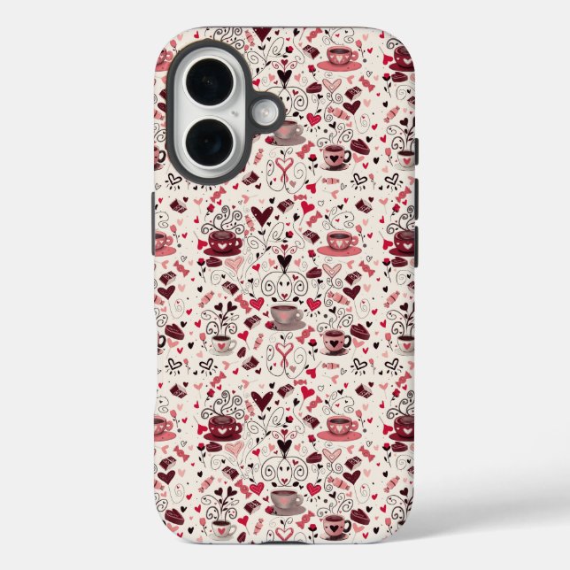 Funda iPhone 16 El café es mi valentina (Reverso )