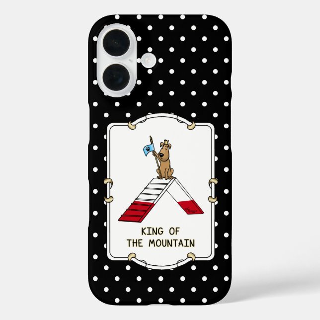 Funda iPhone 16 El campeón rey de la agilidad del perro de montaña (Reverso )