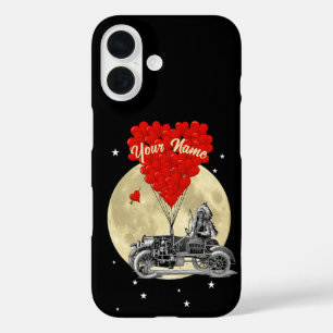 Funda iPhone 16 El coche Steampunk y el corazón del amor