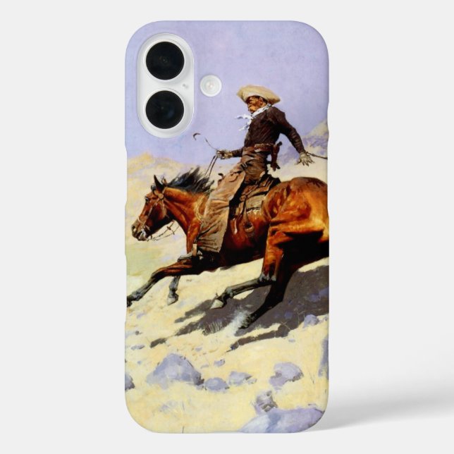 Funda iPhone 16 El Cowboy de Remington, militar de caballería de é (Reverso )