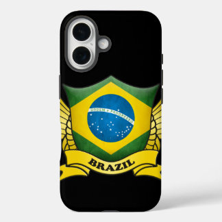 Funda iPhone 16 El emblema de la bandera de Brasil