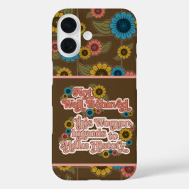 Funda iPhone 16 El empoderamiento de la mujer retro de flores de l