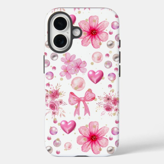 Funda iPhone 16 El encanto del rosa (Reverso )