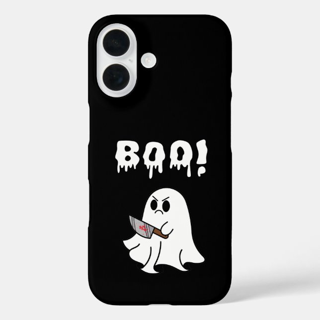 Funda iPhone 16 El fantasma lindo "Boo". Estuche para iPhone de Ha (Reverso )