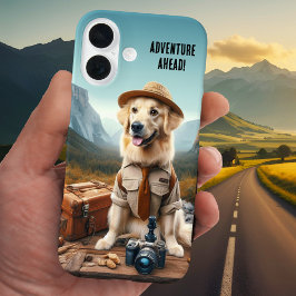 Funda iPhone 16 El fotógrafo Adventurer Travel Dog