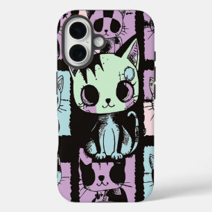 Funda iPhone 16 El Gótico Kawaii Pastel Patchwork Gótico Creepy