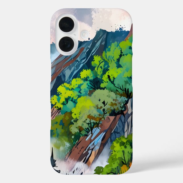 Funda iPhone 16 El lienzo de la naturaleza (Reverso )
