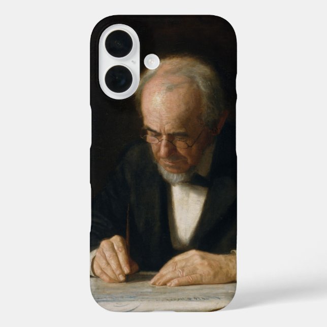 Funda iPhone 16 El maestro de escritura de Thomas Eakins (Reverso )