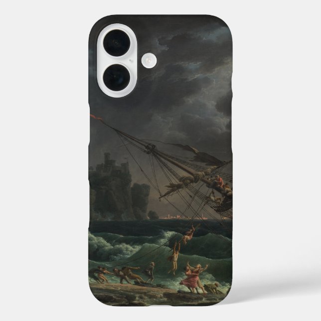 Funda iPhone 16 El Naufragio por Claude-Joseph Vernet (Reverso )
