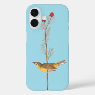 Funda iPhone 16 El pájaro embrujado de Audubon sobre la flor roja