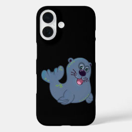 Funda iPhone 16 El Sello De Tela En El Carácter Del Logo De La Mas