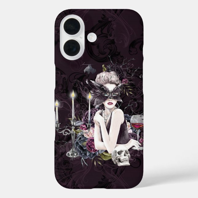 Funda iPhone 16 El vampiro | Moody Gothic Vampy Glam Pale Piel (Reverso )