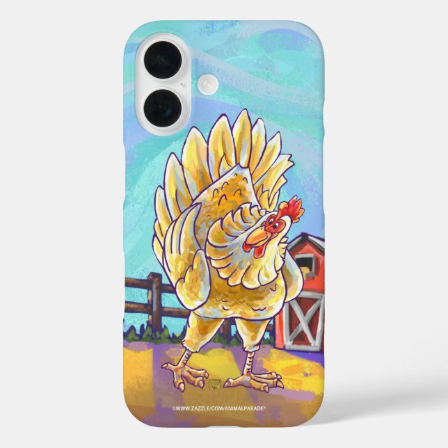 Funda iPhone 16 Electrónica de Pollo (Reverso )