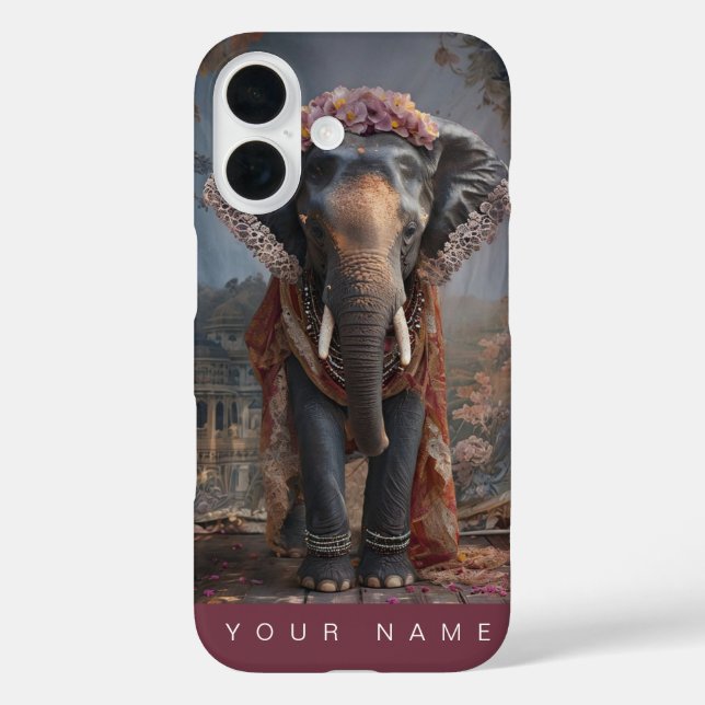 Funda iPhone 16 Elefante Botánico (Reverso )