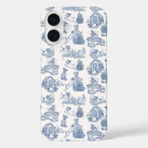 Elegancia de Jack Russell con Toile Francés Azul