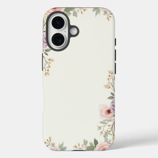 Funda iPhone 16 Elegancia floral suave (Reverso )