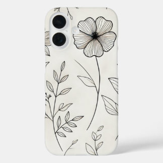 Funda iPhone 16 Elegancia floral transparente