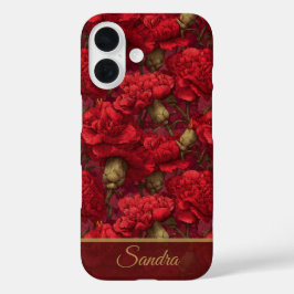 Funda iPhone 16 Elegant Birthday Gift Carnation Flower Name