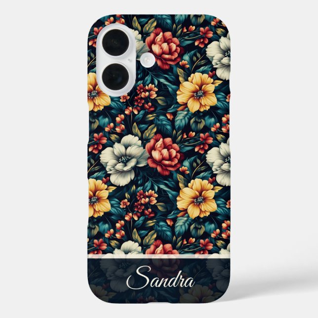 Funda iPhone 16 Elegant Bridesmaid Gift Rose Custom (Reverso )