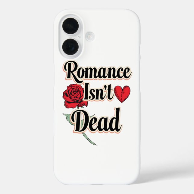 Funda iPhone 16 Elegant Hopeless Romantic Quote (Reverso )