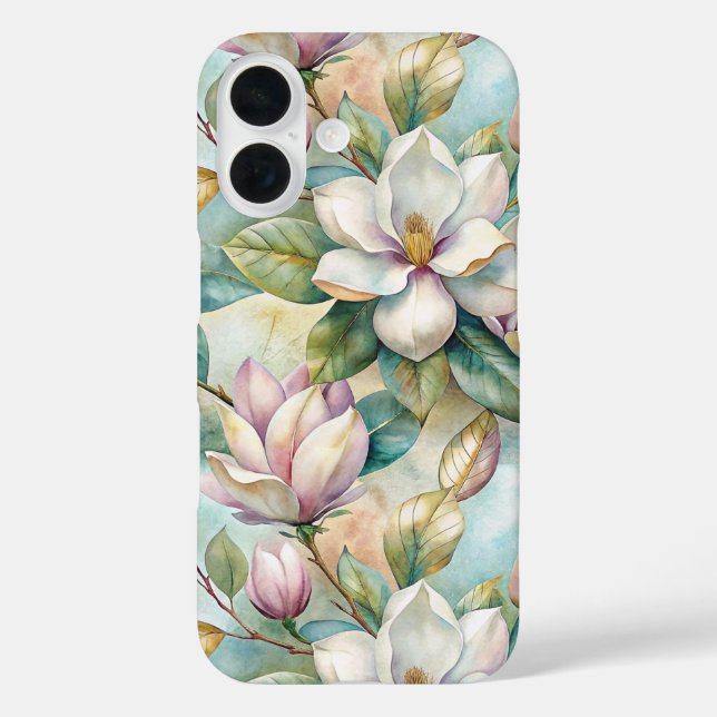 Funda iPhone 16 Elegant Magnolias (Reverso )