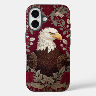 Funda iPhone 16 Elegante águila calva William Morris inspirado en 