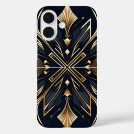 Funda iPhone 16 Elegante Art Deco Gold Mandala