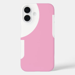 Funda iPhone 16 Elegante blanco en rosa claro