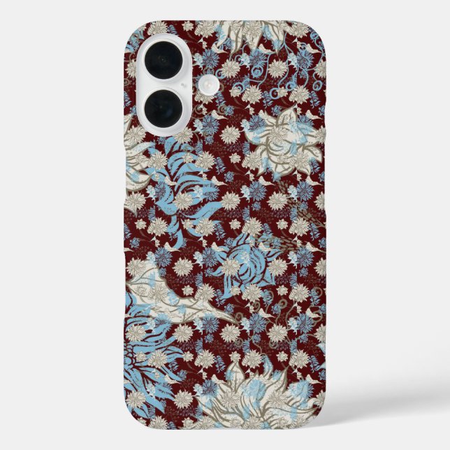 Funda iPhone 16 Elegante  Chic Flor Silvestre  (Reverso )