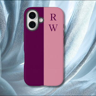 Funda iPhone 16 Elegante Dos Tonos Rosa