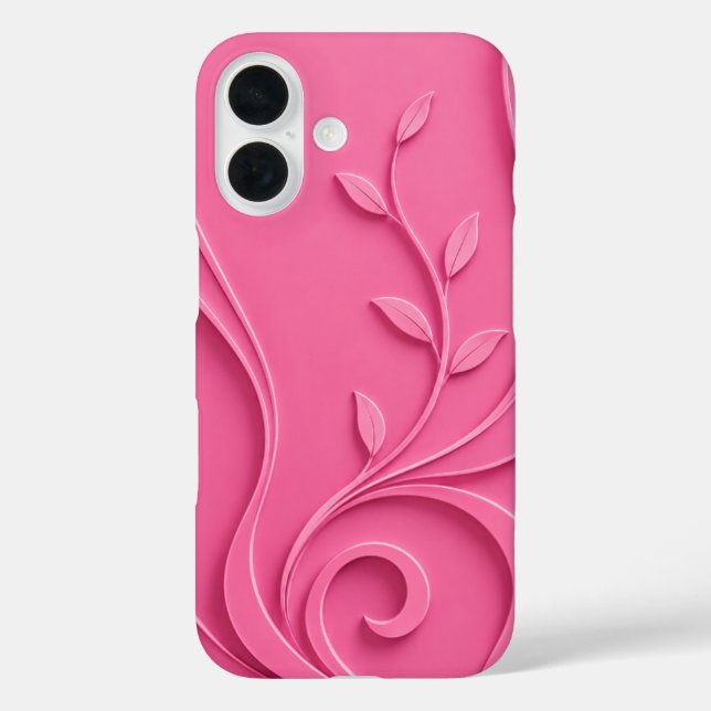 Funda iPhone 16 Elegante Floral Abstracto Premium Con Estilo (Reverso )