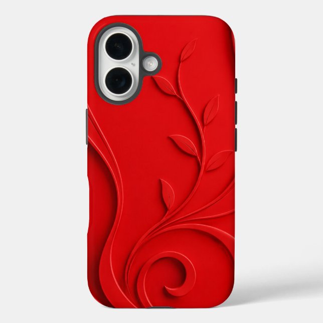 Funda iPhone 16 Elegante Floral Abstracto Premium Moderno (Reverso )