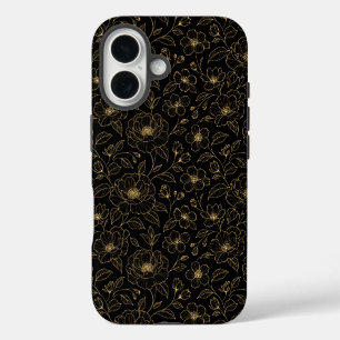 Funda iPhone 16 Elegante Floral Sin Costuras de Lujo
