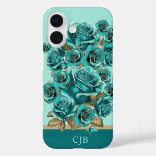 Funda iPhone 16 Elegante iPhone 16 Rosa Verde Personalizado Vintag