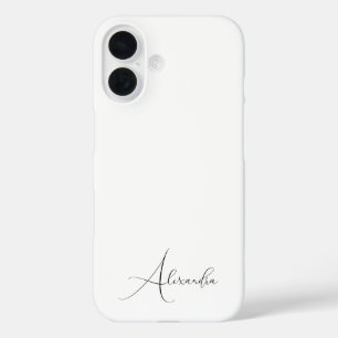 Funda iPhone 16 Elegante nombre minimalista personalizado para muj