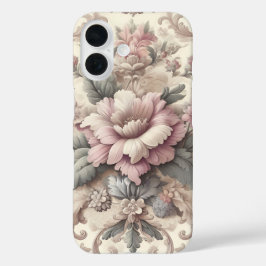 Funda iPhone 16 Elegante patrón floral vintage