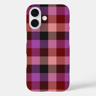Funda iPhone 16 Elegante patrón sin fisuras de cuadros escoceses e