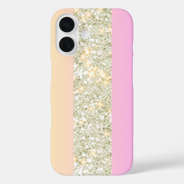 Funda iPhone 16 Elegante Purpurina Gradiente Diseño Estuche para i (Reverso )