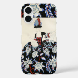 FUNDA iPhone 16 ELEGANTE VESTIDO FLORAL DE DAMA CON FLORES BLANCOS