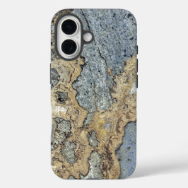 Funda iPhone 16 Elegante y lujoso Gray Gold Marble Stone
