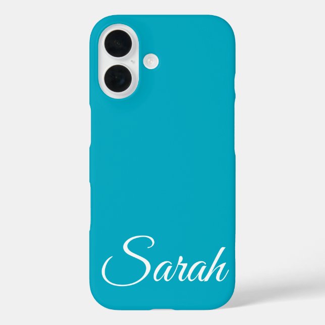 Funda iPhone 16 Elegante y moderno nombre clásico personalizado az (Reverso )