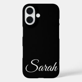 Funda iPhone 16 Elegante y moderno nombre clásico personalizado co