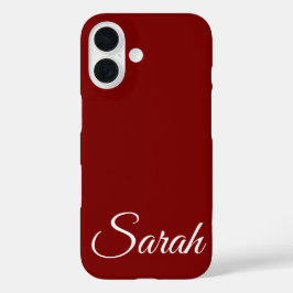 Funda iPhone 16 Elegante y moderno nombre personalizado clásico ro