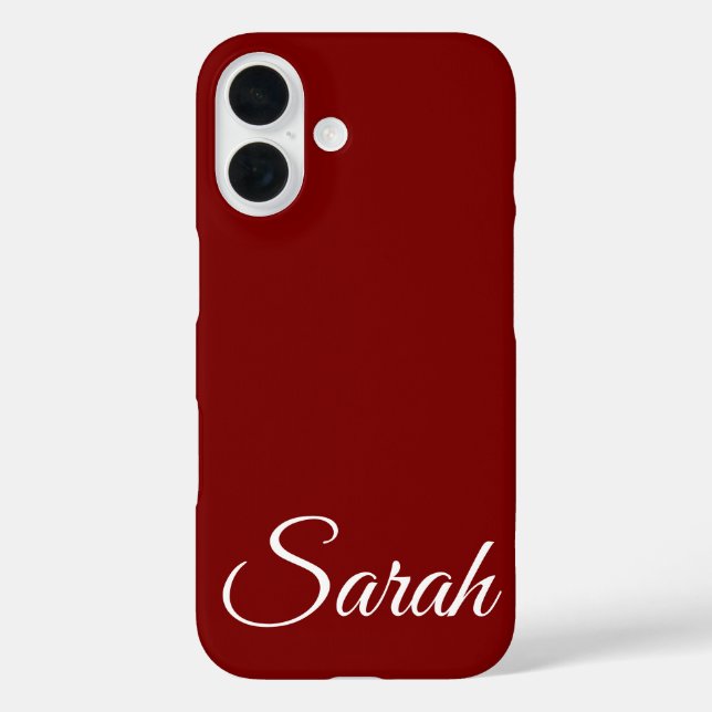Funda iPhone 16 Elegante y moderno nombre personalizado clásico ro (Reverso )