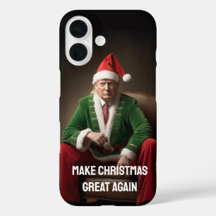 Funda iPhone 16 Elf Donald Trump, navidad