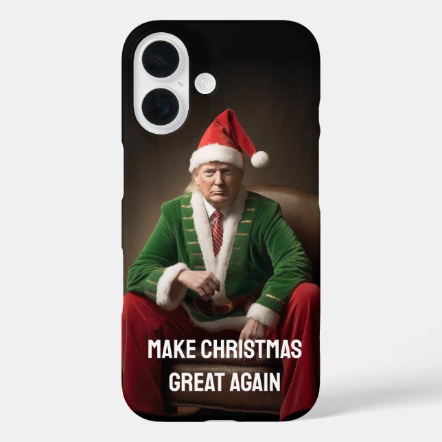 Funda iPhone 16 Elf Donald Trump, navidad (Reverso )
