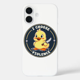 Funda iPhone 16 Elijo Violencia - Estuche Cute Duck para iPhone