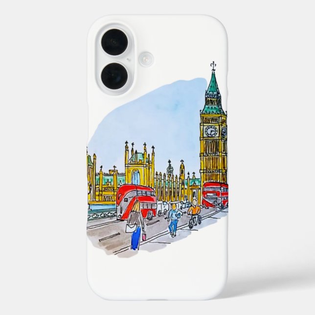 Funda iPhone 16 Elizabeth Tower, alias Big Ben (Reverso )