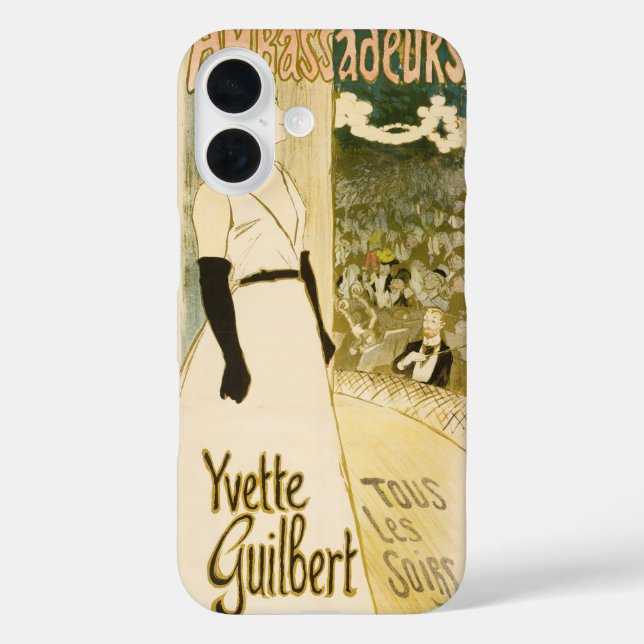 Funda iPhone 16 Embajadores Yvette Guilbert de Theophile Steinlen (Reverso )